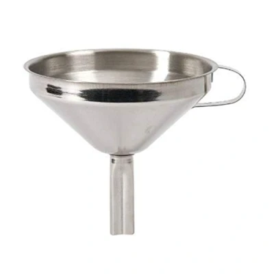 Obrázek KitchenCraft Trychtýř s odnímatelným filtrem, ušlechtilá ocel, 13 cm, stříbrná