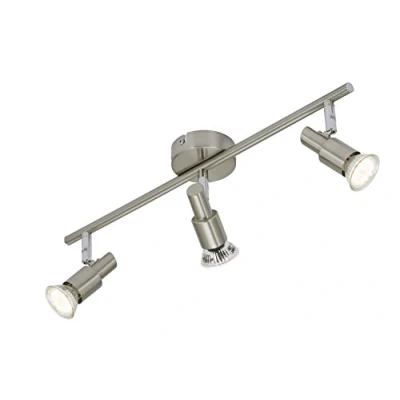 Obrázek Briloner Leuchten 2907 032 A+, stropní zářič, LED lampa, reflektor, bodová světla, lampa do obývacího pokoje, kov, 3 W, matný nikl, 47,5 x 8 12 cm