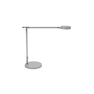 Obrázek MAUL LED stolní lampa MAULgrace colour vario, stmívatelná kvalitní kancelářská na pracoviště s dvojitým ramenem designová psací stůl teplotou barvy 30006500 K stříbrná