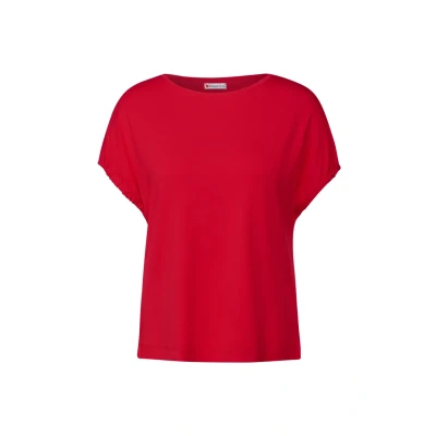Obrázek Street One Dámské tričko v jednobarevné barvě, Glory Red, 46