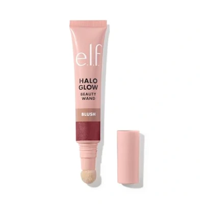 Obrázek e.l.f. Halo Glow Blush Beauty zeď, tekutá tvářenka pro zářivé, načervenalé tváře, infuzováno skvalanem, veganské a netestované na zvířatech, kandlelit, 10 ml