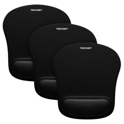 Obrázek TECKNET podložka pod myš s gelovým polštářkem, Memory Foam Ergonomická vodotěsná pohodlná polstrováním zápěstí pro všechny myši Offfice Heim Computer Laptop, balení