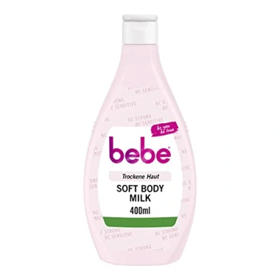 Obrázek bebe Soft Body Milk (400 ml), rychle se vstřebávající tělové mléko s jojobovým olejem a panthenolem pro suchou pokožku, jemně voní, poskytuje vlhkost po dobu 24 hodin