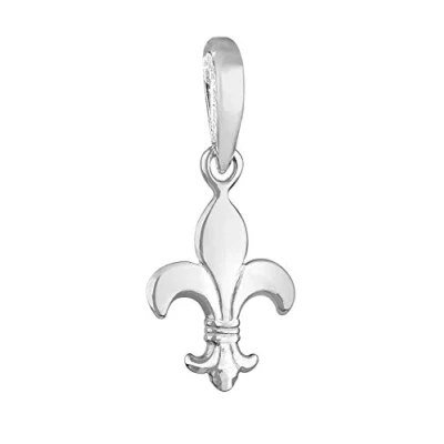 Obrázek Elli Dámský přívěsek kosatec Fleur de Lis ze sterlingového stříbra 925, Fazetový brus, Bez drahokamu