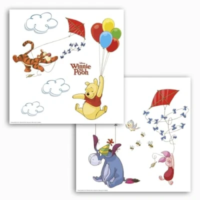 Obrázek Komar Nálepka na okno od Disney WINNIE POOH velikost 31 x cm, 2 archy, dětské okno, med, tygr 16403 barevné