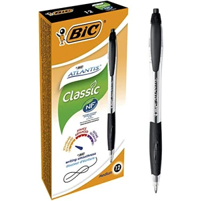 Obrázek BIC 887132 kuličkové pero Atlantis Classic (0,32 mm, krabička à 12 kusů) černá