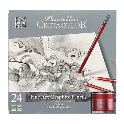 Obrázek Cretacolor CLEOS Fine Art Graphite grafitové tužky odolné proti rozbití 24dílné