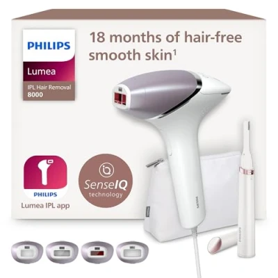 Obrázek Philips Lumea Prestige IPL zařízení na odstraňování chloupků BRI949 / 00, se 4 nástavci pro dlouhodobé odstranění chloupků, včetně korekčního zastřihovače, zapojeného