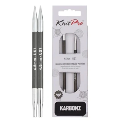 Obrázek KnitPro Kruhová pletací jehla, mosaz, černá, 4,5 mm