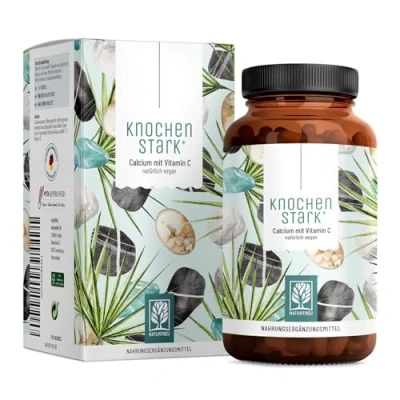 Obrázek NATURTREU® Vysoké dávky vápníku s vitaminem C veganský 120 kapslí 800 mg ve vysokých dávkách v denní dávce bez přísad