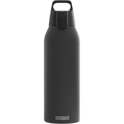 Obrázek SIGG Nerezová láhev na pití Shield ONE Black vhodná pro sycené nápoje zabezpečená proti vytečení lehká jako pírko bez BPA outdoor &amp; fitness 1,5 l