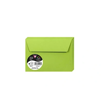 Obrázek Clairefontaine 5546C balení s 20 obálkami pylu, formát C6, 114 x 162 mm, 120 g, ideální pro korespondenci a pozvánky, mátově zelená, 1