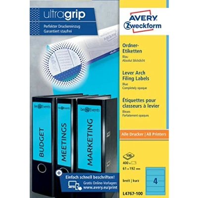 Obrázek AVERY Zweckform pestré etikety na hřbetu pořadačů formát 61 x 192 mm, 100 listů