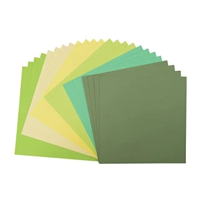 Obrázek Vaessen Creative Florence Scrapbook Papier 216 g 12x12 x24 Blatt Multipack, grün, Paper, multicolor, 30.5 x 0.7 cm