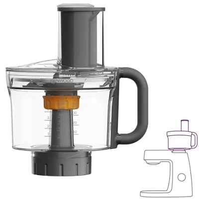 Obrázek Kenwood MultiPro KAH65.000PL Multi Zerkleinerer, Zubehör für Chef &amp; XL Küchenmaschinen, 5 Arbeitsscheiben Reiben, Raspeln, Schneiden, Edelstahl Messer, 1,2 L Fassungsvermögen, Silber