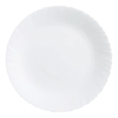 Obrázek LUMINARC Servierteller 30 cm rund Feston Hartglas Servierplatte weiß mit Deko Rand Spülmaschine &amp; Mikrowelle stapelbar 1 Stück