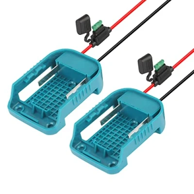 Obrázek Balení 2 ks adaptérů QUPERR Power Wheel s pojistkou a spínačem, akumulátorový adaptér pro 18V lithiový akumulátor Makita akumulátor, Converter DIY pracovní světla, Ride On