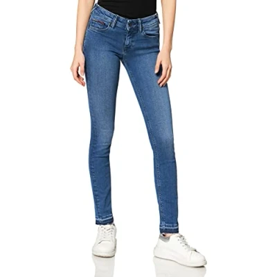 Obrázek Tommy Jeans Dámské džíny Low Rise Sophie, Modrá (Dynamic Cora Mid Blue Stretch 911)