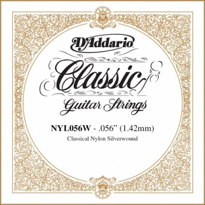 Obrázek D&#039;Addario NYL056W Jediná saite koncertní kytara Wound 056 stříbrná