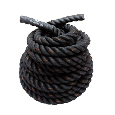 Obrázek Sveltus Battle Rope Seil Ø 38mm 10m Tau schwarz Functional Training Bootcamp