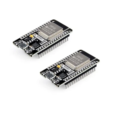 Obrázek ELEGOO ESP32 vývojová deska Micro USB, 2,4 GHz duální režim WiFi + Bluetooth Dual Core mikrokontrolér pro Arduino IDE, podpora AP/STA/AP+STA, čip CP2102, 2 kusy