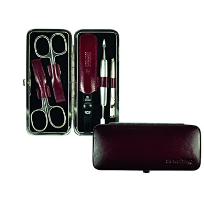 Obrázek Pfeilring Manicure Etui, hovězí kůže, bordó, 5dílná, výplň niklu, vícebarevná, jedna velikost