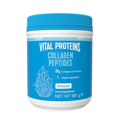 Obrázek Vital Proteins peptidy kolagenu 584 g čisté kolagenové krásná kůže, vlasy a nehty chuťově neutrální optimální rozpustnost hydrolyzovaný kolagen typu 1 3