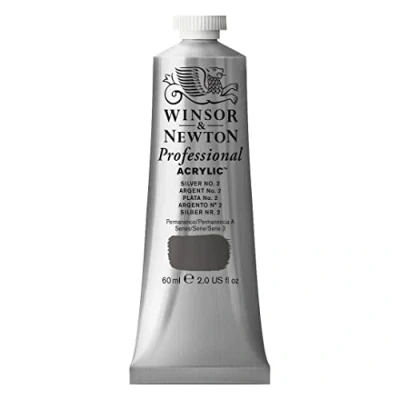 Obrázek Winsor &amp; Newton 2320624 profesionální akrylová barva v umělecké kvalitě, vysoká brilantnost barev a krycí síla, archivní kvalita, 60ml tuba stříbrná č. 2