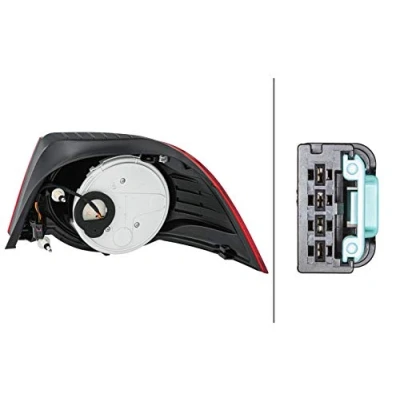 Obrázek HELLA 2VA 009 246 131 zadní světlo LED čiré / červené vnější díl mimo jiné VW Eos (1F7, 1F8) ECE levé