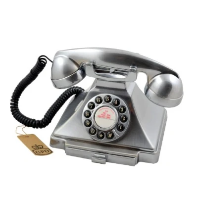 Obrázek GPO 1929 s Classic Carrington Retro telefon tlačítky 20. let design výsuvnou zásuvkou chrom