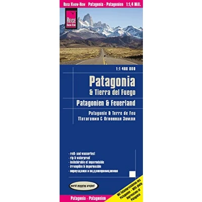 Obrázek Reise Know How Landkarte Patagonien, Feuerland / Patagonia, Tierra del Fuego (1:1.400.000): reiß und wasserfest (world mapping project)