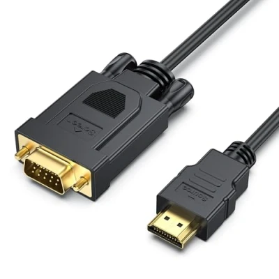 Obrázek BENFEI Kabel HDMI na VGA konvertor 1,8M, jednosměrný D SUB 15 Pin M/M podpora plného 1080P Signal z vstupu Laptop HDTV výstup monitory, televizor