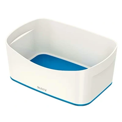 Obrázek Leitz MyBox, úložná miska, neprůhledná, bílá/modrá metalická, plast, 52571036, velká