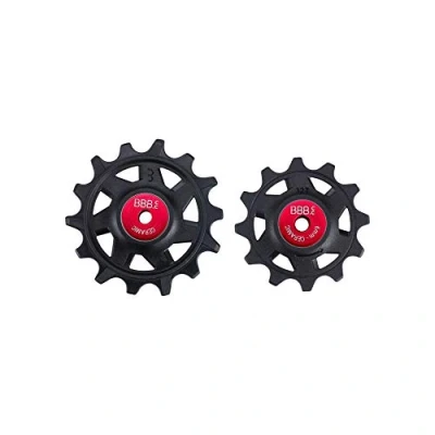 Obrázek BBB Cycling přehazovačka na jízdní kolo řemenice keramika 12 T 14 zadní opěrná kola skútr Urban závodní MTB SRAM Gang RollerBoys 12T 14T BDP 17, černý