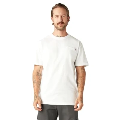 Obrázek Dickies Pánské tričko s těžkým kulatým výstřihem, krátké rukávy, bílá (White Wh)