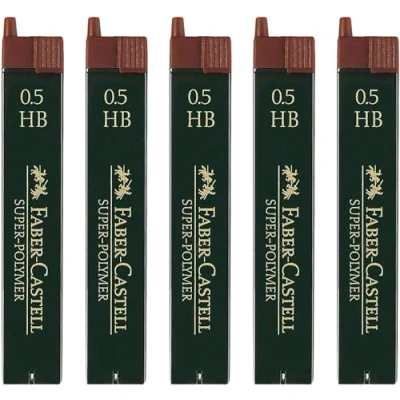 Obrázek Faber Castell Super Polimer náhradní náplně (5 jednotek, 0,5 HB), množství 5, 60 minut