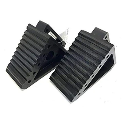 Obrázek MAXXHAUL 70472 Podložný klín z pevné gumy, robustní, černý, 2 kusy, 20,3 x 10,2 15,2 cm