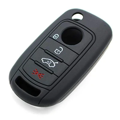 Obrázek pouzdro na klíče FIC pro 4 tlačítka Auto klíč Silikon Cover Etui Ochranné (černé)