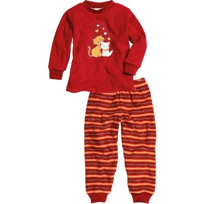 Obrázek Playshoes Unisex Dětské dvoudílné pyžamo Froté Dino, kočky