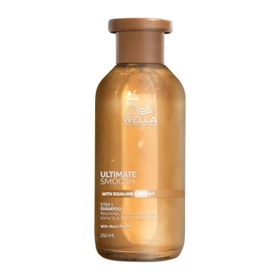 Obrázek Wella Professionals Ultimate Smooth Shampoo pečující šampon na vlasy se skvalanem a omegou 9 pro suché, matné vlnité (250 ml)