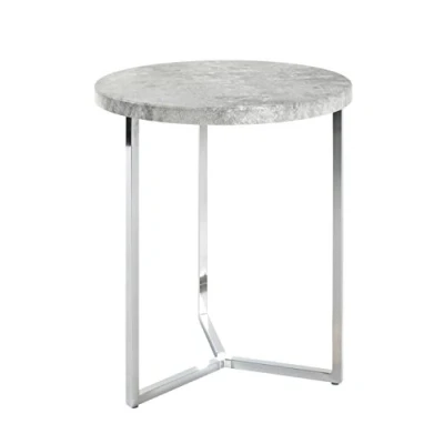 Obrázek HAKU odkládací stolek na nábytek, MDF, vzhled chrom betonu, Ø: 45 x 54