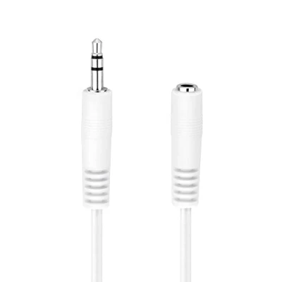 Obrázek HDSupply AC016 050 Audio Stereo prodlužovací kabel 3,5 mm konektor na 3,5mm zdířku, Ultra Slim Design, 5,00 m, bílý