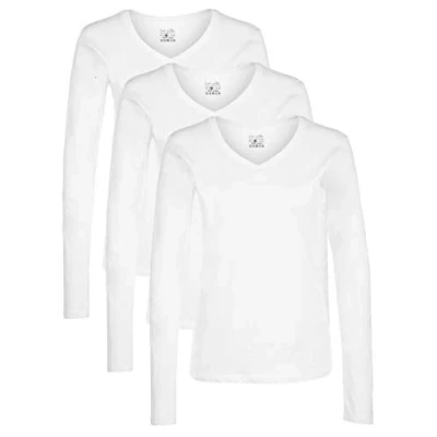 Obrázek berydale Základní dámské tričko s dlouhým rukávem I sada 3 ks Longsleeve dámské, dlouhá dámská trička rukávem, tričko, dlouhé rukávy,