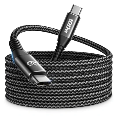 Obrázek USB C kabel 3M 100W PD 5A rychlonabíjecí na dlouhý nylonový pletený typ nabíjecí Pro iPhone 16 15 Max Samsung Galaxy S24 S23 S22 S21 Pixel 7 iPad MacBook