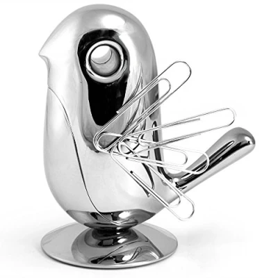 Obrázek Alessi RT01 magnetický dávkovač pro kancelářské spony, Ø 9,5 cm, V 10,5 stříbrný