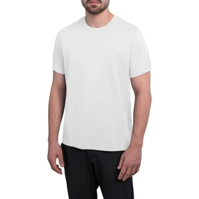 Obrázek HRM pánské luxusní tričko Roundneck Tee I Premium kulatý výstřih ze 100% biobavlny Basic lze prát do 60 C kvalitní &amp; udržitelné oblečení, bílá