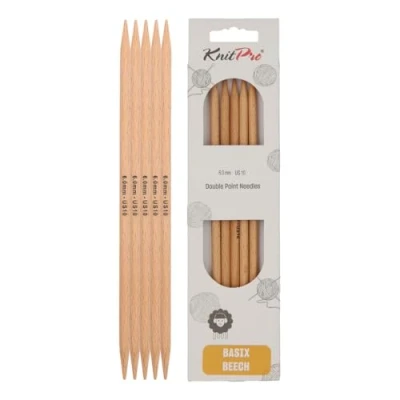 Obrázek KnitPro K35121 Punčochové pletací jehlice, Wood, hnědé, 20 cm x 6 mm, 5