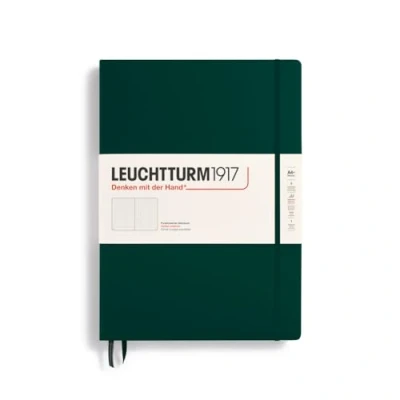 Obrázek LEUCHTTURM1917 370264 zápisník Master Classic (A4+) Hardcover, 233 očíslovaných stran, Forest Green, dotted