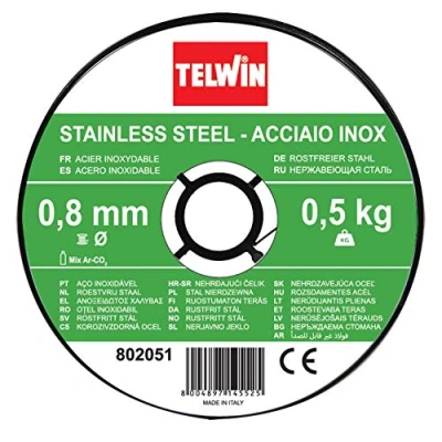 Obrázek Telwin S.p.A. 802051 Rostfreie Stahlschweissdrahtspule Durchmesser 0,8 mm, 0,5 Kg, Grau