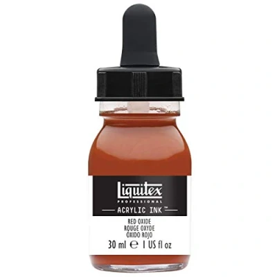 Obrázek Liquitex 4260335 tekuté profesionální akrylové barvy inkoust, tuš, 30 ml, vysoce pigmentovaná airbrush barva, oxidový